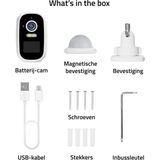 Hombli - Battery Cam - Beveiligingscamera - Draadloos - Wit - 2K Resolutie