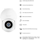 Hombli 2K Pan & Tilt - Beveiligingscamera - Bewakingscamera voor buiten - 2K - Gekleurd Nachtzicht - Volgfunctie - Wit