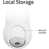 Hombli 2K Beveiligingscamera - Bewakingscamera buiten met E27 Fitting Montage - Gekleurd Nachtzicht - Volgfunctie - Wit