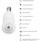 Hombli 2K Beveiligingscamera - Bewakingscamera buiten met E27 Fitting Montage - Gekleurd Nachtzicht - Volgfunctie - Wit