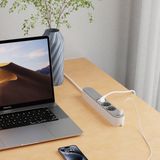 Hombli - Slimme Stekkerdoos - 3-Voudig - 1x USB 1x USB-C met Schakelaar - 1.5m Snoer