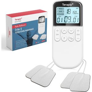 EMS Massage Apparaat met Bediening - 3-in-1 digitaal TENS-apparaat - Spierstimulator - Massagefuncties