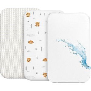 hoeslakentjes set - Wieg Hoeslaken 50x83cm - Waterdichte matrashoes met elastiek