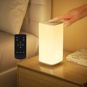Nachtkast Lamp - Tafellamp - Touch en Dimbaar 256 kleuren - Bureaulamp - Nachtlampje - Timerfunctie met Afstandsbediening -