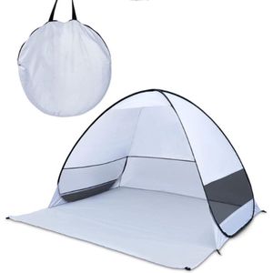 Strandtent XXL - UPF 50+ pop-up Strandtent - Pop-Up Tent - Opvouwbaar - 2 tot 3 Personen - Uv Bescherming - 190x160 cm - Wit