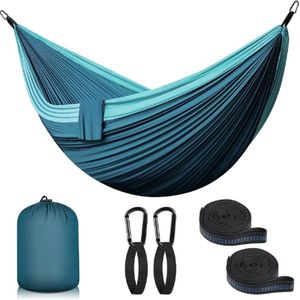 Hangmat Outdoor Camping XXL - 2 Persoons Hangmat - 300x200cm - Ultralichte Draagbare Reishangmat - tot 300 kg - Dubbele Hangmat - met Draagtas en Accessoires