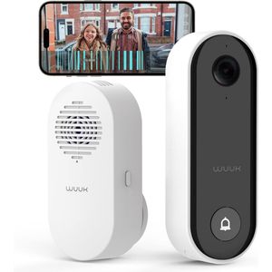Video Deurbel - Slimme Deurbel - 2K Ultra HD-Resolutie En Nachtzicht - 2-Weg Audio En Alarm - Wit