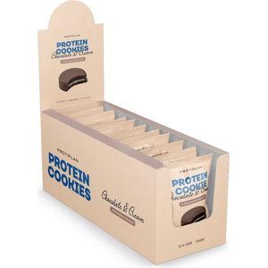 Protiplan | Protein Cookie | Chocolate & Cream (Oreo) | 12 stuks | 12 x 30 gram | Low Carb Cake | Eiwitrijk | Low carb snack | Snel afvallen zonder hongergevoel!