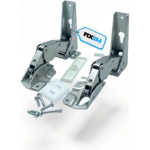 Fixem - Koelkast Scharnier Set - 2 Stuks - Geschikt voor Hettich, Whirlpool, Bauknecht