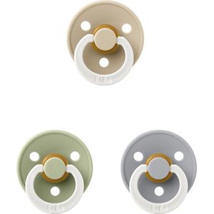 Bibs fopspeen 0-6 maand Glow set 3 stuks Sage Glow,Cloud Glow en Vanilla Glow maat 1