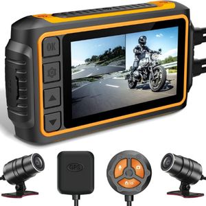 Motor Dashcam - Waterdichte Dashcam - Nachtzicht - Parkeermonitor - Bewegingsdetectie - Max 256GB - 1080P - 3"" LCD - Wifi - GPS
