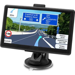 GPS Navigatieapparaat - 7 Inch GPS Navigatie voor Auto en Vrachtwagen - Europa UK 52 Kaarten, Levenslange Gratis Kaartupdates, Flitswaarschuwing, Rijstrookassistent en POI