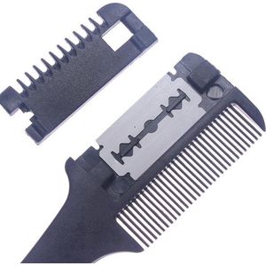 Trimkam I Baardkam I Meskam I Haar Scheermes I Baard Styling Tool I Snorkam I Zwart