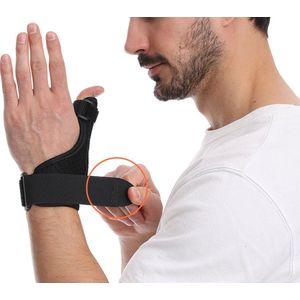 Duimbrace Met Stalen Spalk Links I Spalk Stabilisator I Sport Bandage Duim I Duimbeschermer I Verstelbaar I 1 Stuk I Zwart