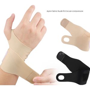 Polsbrace I Elastische Polssteun I Polsbeschermer I Sportbrace Pols I Pols Bandage Met Klittenband I Beige I 1 Stuk I One Size