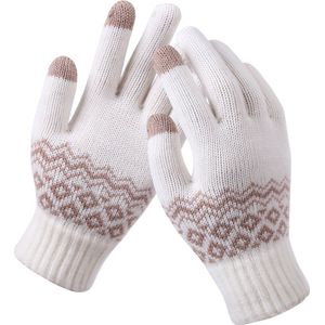 Touchscreen Winter Handschoenen I Wanten I Touch Tip Gloves I Uniseks i One Size I Wit