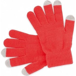 Touchscreen Handschoenen I Wanten I Touch Tip Gloves I Scandinavisch Patroon I Uniseks I Voor Volwassenen I One Size I Rood