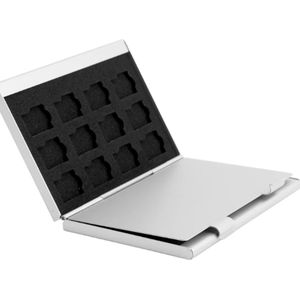 Aluminium Micro SD Kaarthouder - 24 x Micro SD - Zwart