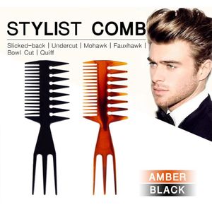 3 Way Kam I Antiklit Kam I Haar Ontwarren I Barbier Kam I Kapperskam I Haarkam I Styling Tool Haar Accessoire I Bruin