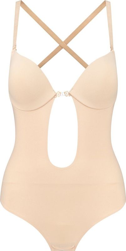 Bye Bra - Low Back Sensual Bodysuit - Beige - Corrigerende Body