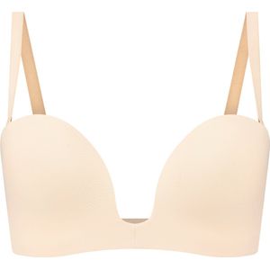 Bye Bra - Deep Plunge Strapless Bra - Beige - Low Back Shapewear