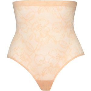 Bye Bra - Lacy High Waist Shaping Brief - Beige - Corrigerend Ondergoed