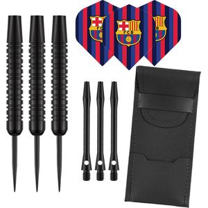 Darts Set Black - dartpijlen - FC Barcelona 1 - dart shafts - dart flights - 23 gram - dartspijlen - Cadeau