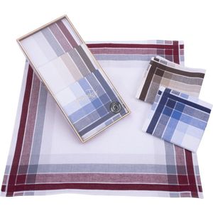 Sorprese Zakdoeken Heren - 3 Zakdoeken - Katoen - Cadeau voor Man - Model 2