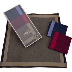 Sorprese Zakdoeken Heren - 3 Zakdoeken - Katoen - Cadeau voor Man - Model 4