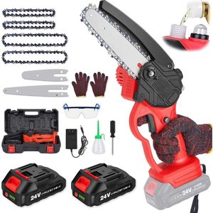 Equivera Mini Kettingzaag - Elektrisch - Mini Kettingzaag Met Accu - Elektrische Snoeischaar - Accu Snoeischaar - Kettingzaag Accu