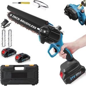 Equivera Mini Kettingzaag - Elektrisch - Mini Kettingzaag Met Accu - Elektrische Snoeischaar - Accu Snoeischaar - Kettingzaag Accu