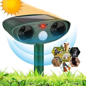 Equivera Kattenverjager op Zonneenergie - Kattenverjager - 100% Diervriendelijk - Tuin - Ultrasone Verjagers - Katten Verjager - Kattenschrik - Kattenverjager Voor De Tuin