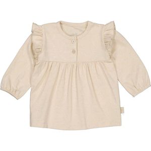 LEVV - Meisjes Top - Rood - Stretchkatoen - Ronde Hals Met Ruches