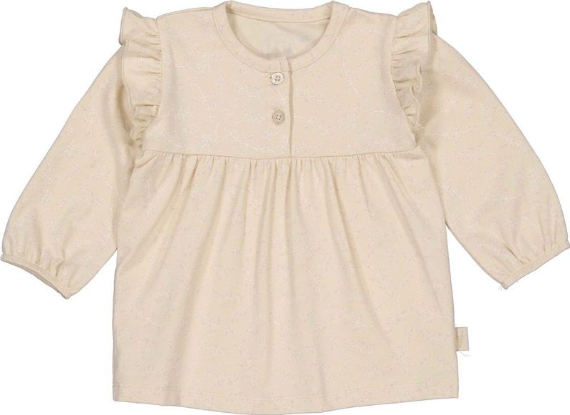 LEVV - Meisjes Top - Rood - Stretchkatoen - Ronde Hals Met Ruches