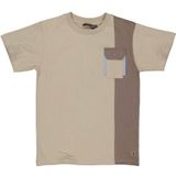 LEVV - T-shirt - Beige - Katoen met Elastaan