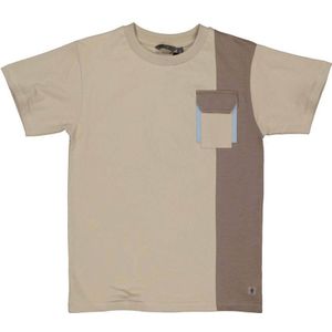 LEVV - T-shirt - Beige - Katoen met Elastaan
