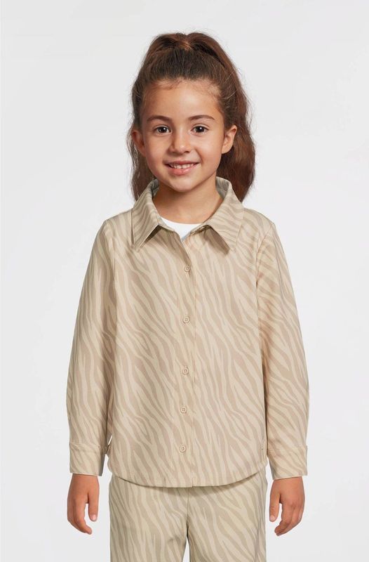 LEVV - RELINDE Blouse - Ecru/Beige - Mix van Materialen