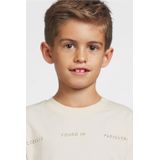 LEVV - T-shirt - Beige - Katoen - Korte Mouwen
