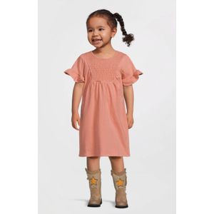 LEVV - Little SANA - Jurk - Perzikkleur - Jersey - Korte Mouwen