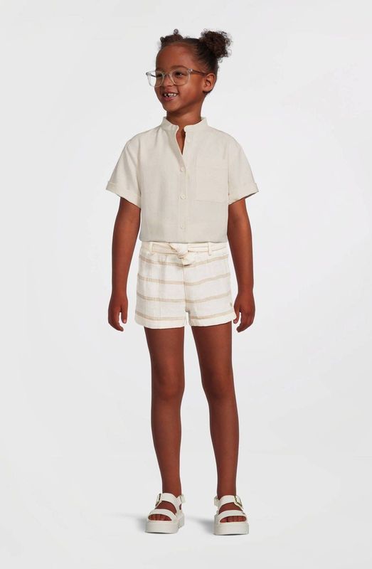 LEVV - RIONA - T-shirt - Ecru - Viscose/Linnen