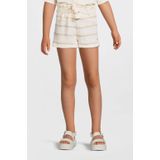 LEVV - Relaxte Paperbag Shorts - Ecru - Katoen/Hennep