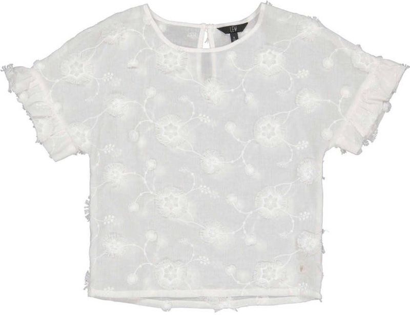 LEVV - Little - Top - Wit - Katoen - Korte Mouwen