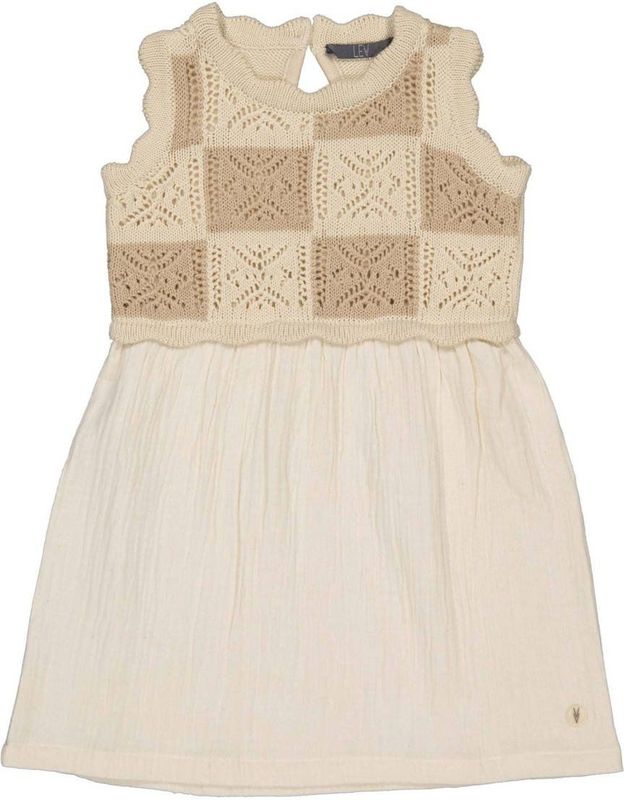 LEVV - SADAE - Zomerjurk - Ecru - Gebreid