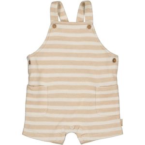 Quapi - Newborn - Tuinbroek - Beige/Wit - Katoen - Korte Pijpen