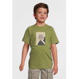 Quapi - T-shirt - Olijfgroen - Katoen-Elastaan - Regular Fit