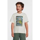 Quapi - T-shirt - Wit Groen Blauw - Katoen Elastaan