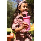 Quapi - FINETTE - Blouse - Beige - Rood - Ecru