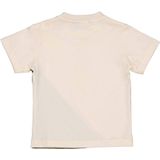 Quapi - T-shirt - Ecru/Donkergrijs/Olijfgroen - Katoen met Stretch