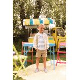 Quapi - T-shirt - Lichtblauw/Ecru - Katoenmix