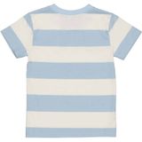 Quapi - T-shirt - Lichtblauw/Ecru - Katoenmix